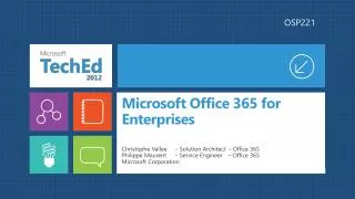 Microsoft Office 365 for Enterprises