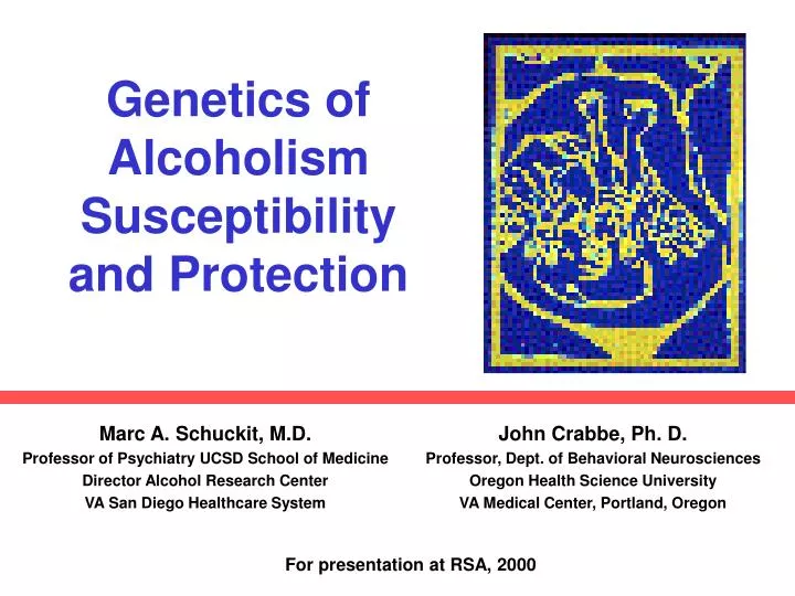 genetics of alcoholism susceptibility and protection