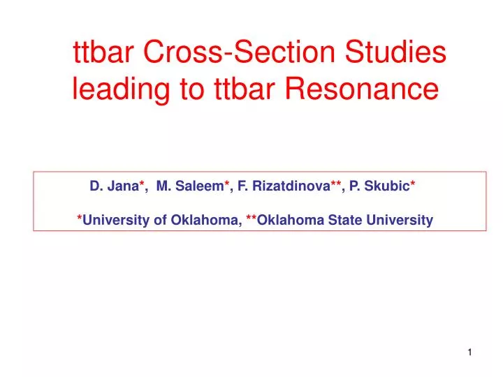 ttbar cross section studies leading to ttbar resonance