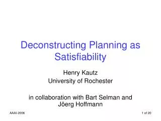 Deconstructing Planning as Satisfiability