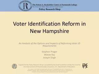Voter Identification Reform in New Hampshire