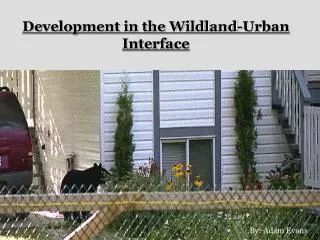 Development in the Wildland-Urban Interface