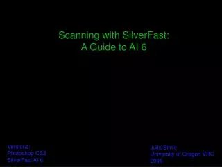 Scanning with SilverFast: A Guide to AI 6