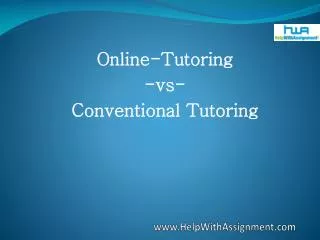 Online tutoring vs conventional tutoring