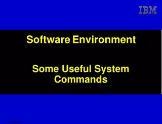 Software Environment