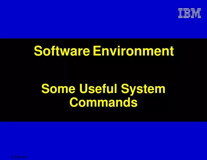 software environment