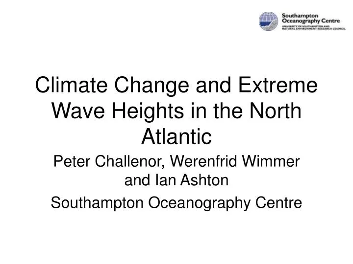 climate change and extreme wave heights in the north atlantic
