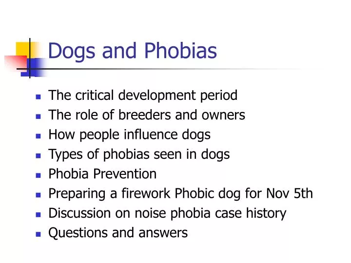 dogs and phobias