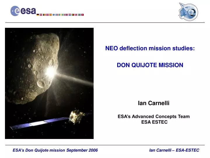 neo deflection mission studies don quijote mission