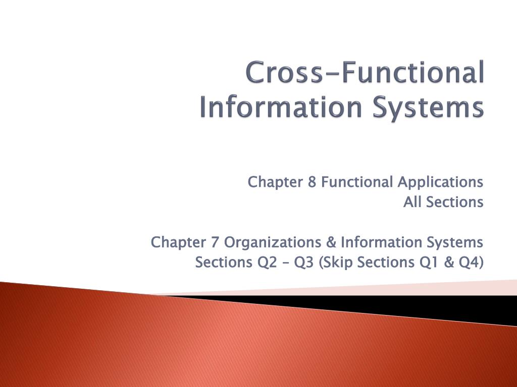 PPT - Cross-Functional Information Systems PowerPoint Presentation ...