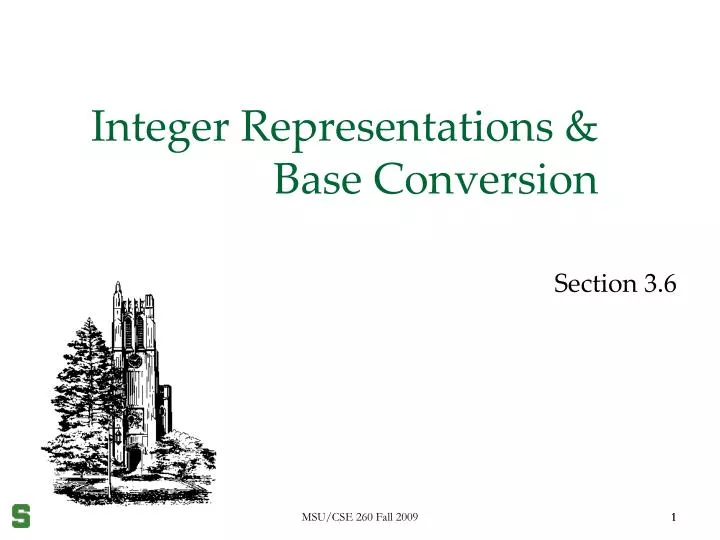 integer representations base conversion