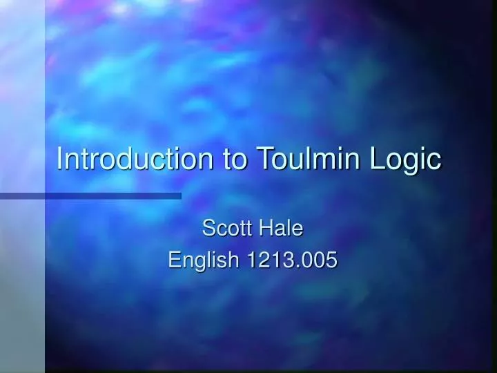 introduction to toulmin logic