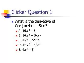 clicker question 1