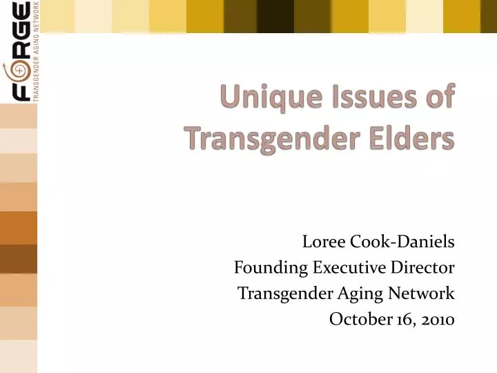 uni que issues of transgender elders