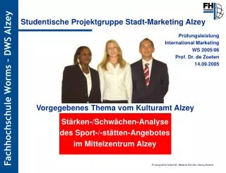 Studentische Projektgruppe Stadt-Marketing Alzey