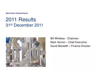 2011 Results 31 st December 2011