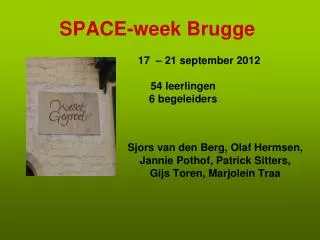 SPACE-week Brugge