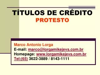t tulos de cr dito protesto