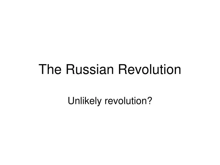 the russian revolution