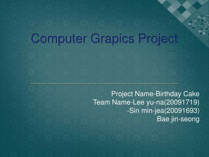computer grapics project