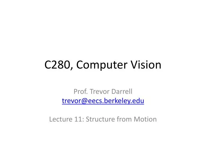 c280 computer vision