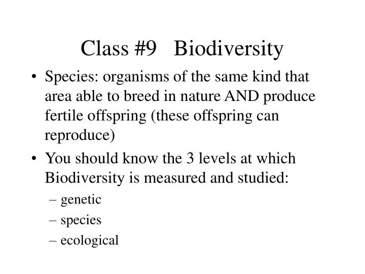 class 9 biodiversity