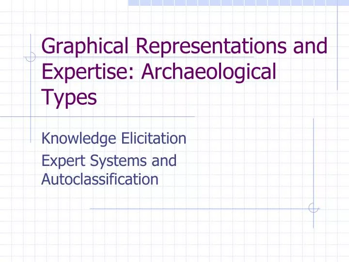 graphical representations and expertise archaeological types