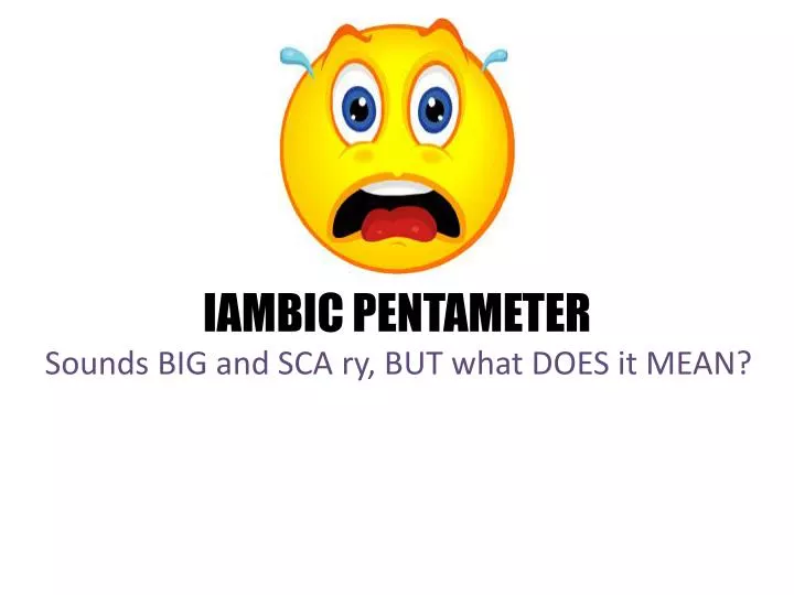 iambic pentameter