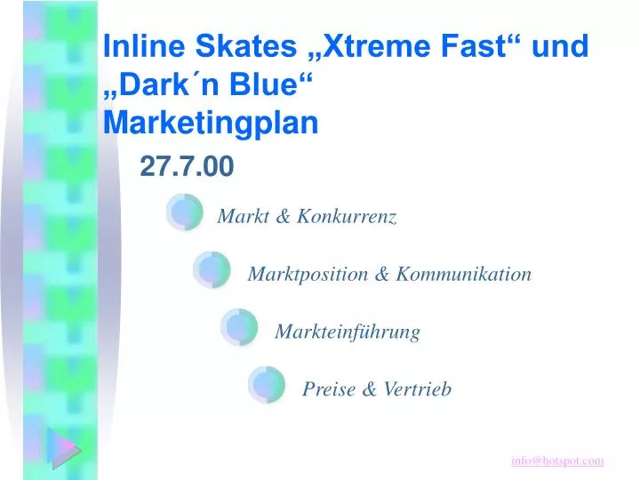 inline skates xtreme fast und dark n blue marketingplan