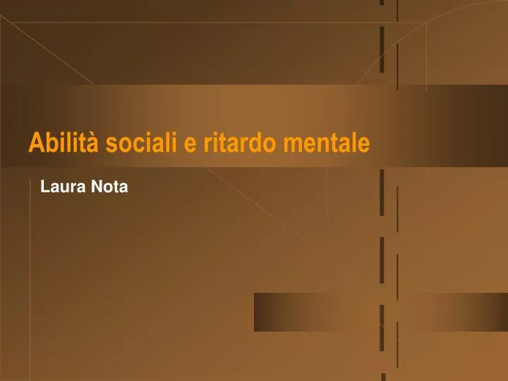 abilit sociali e ritardo mentale