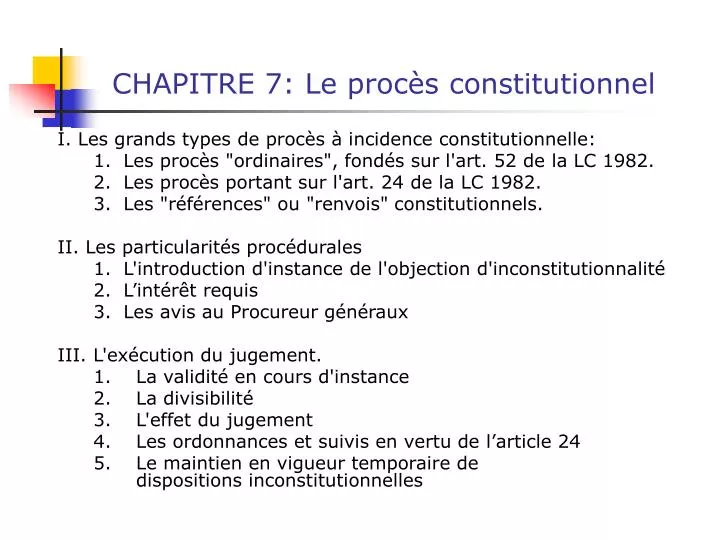 chapitre 7 le proc s constitutionnel
