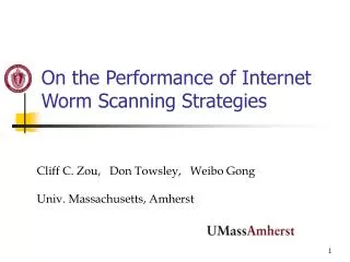On the Performance of Internet Worm Scanning Strategies