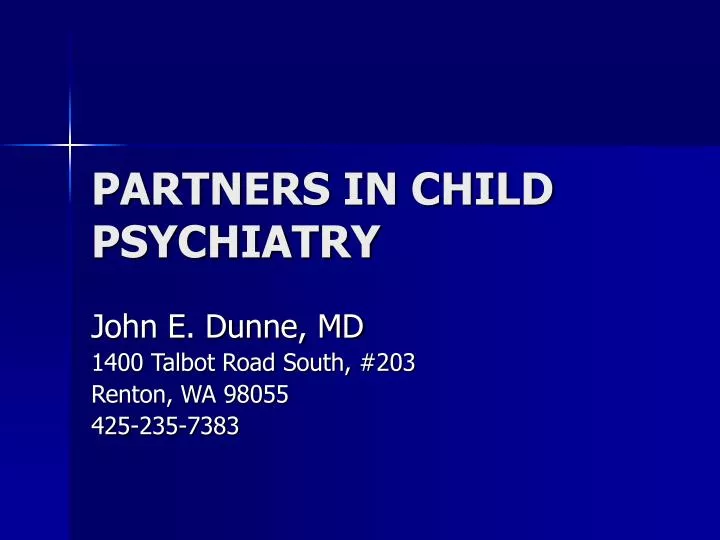 partners in child psychiatry
