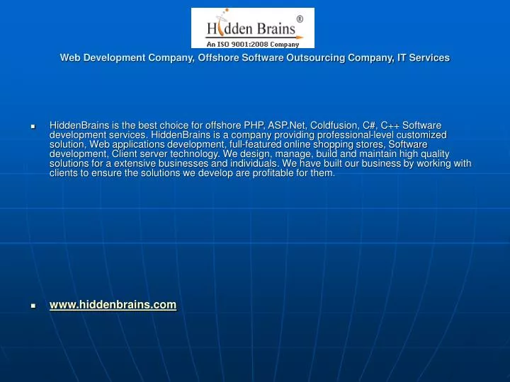 web development company offshore software outsourcing company it services