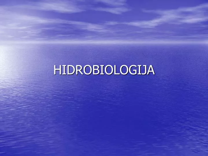 hidrobiologija