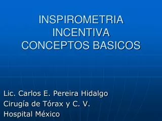 inspirometria incentiva conceptos basicos