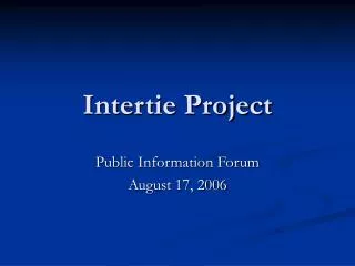 Intertie Project