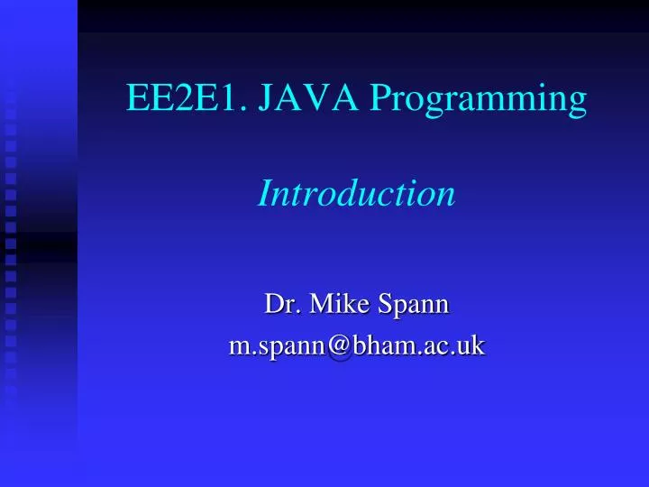 ee2e1 java programming introduction