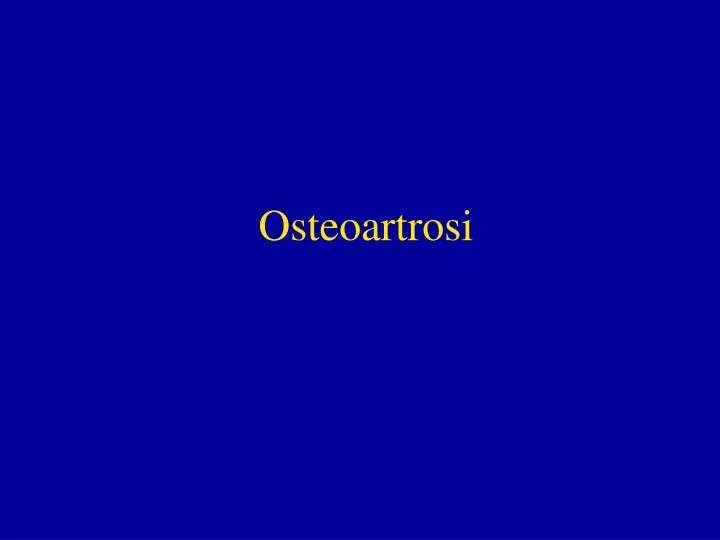 osteoartrosi