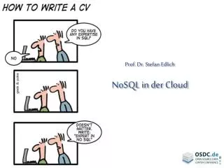 Prof. Dr. Stefan Edlich NoSQL in der Cloud