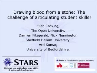 Drawing blood from a stone: The challenge of articulating student skills!