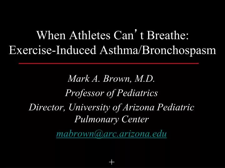 when athletes can t breathe exercise induced asthma bronchospasm