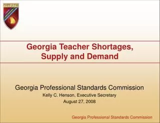 Georgia Teacher Shortages, Supply and Demand