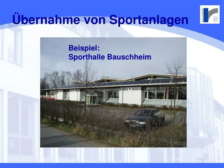 bernahme von sportanlagen