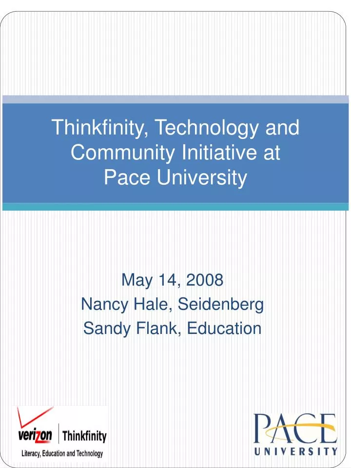 thinkfinity technology and community initiative at pace university