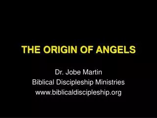 THE ORIGIN OF ANGELS