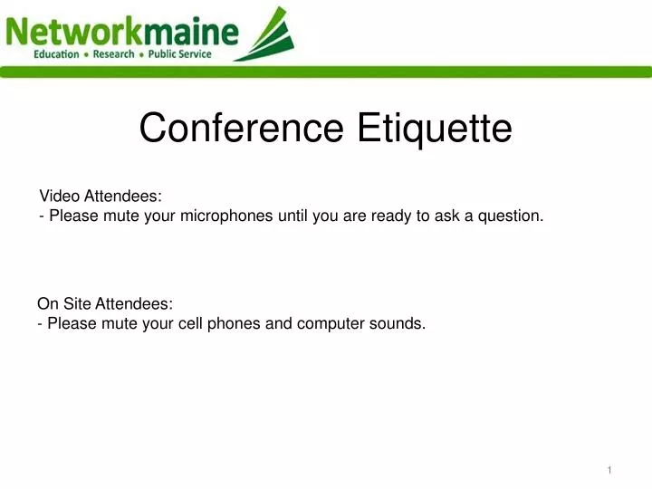 conference etiquette