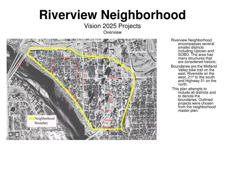 riverview neighborhood vision 2025 projects overview