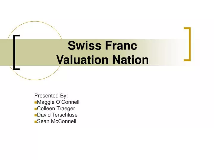 swiss franc valuation nation
