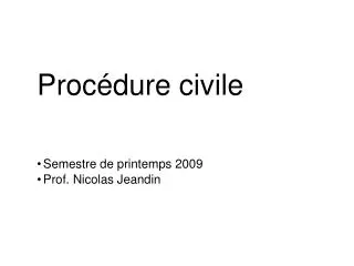 proc dure civile